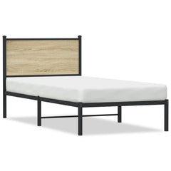 vidaXL Metal Bed Frame without Mattress Sonoma Oak 80x200 cm 2