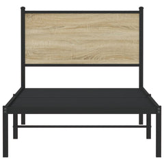vidaXL Metal Bed Frame without Mattress Sonoma Oak 90x190 cm Single 5