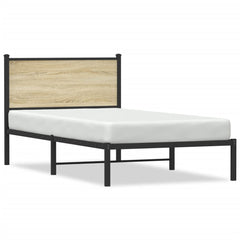 vidaXL Metal Bed Frame without Mattress Sonoma Oak 107x203 cm 2