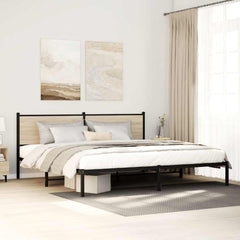 vidaXL Metal Bed Frame without Mattress Sonoma Oak Length 203 cm