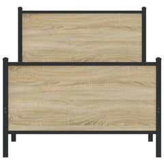 vidaXL Metal Bed Frame without Mattress Sonoma Oak 80x200 cm 5