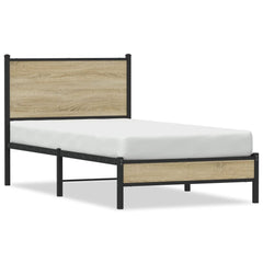 vidaXL Metal Bed Frame without Mattress Sonoma Oak 80x200 cm 2
