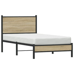 vidaXL Metal Bed Frame without Mattress Sonoma Oak 80x200 cm 4