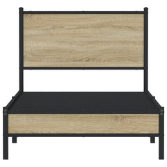 vidaXL Metal Bed Frame without Mattress Sonoma Oak 90x200 cm 5
