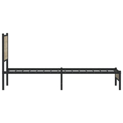 vidaXL Metal Bed Frame without Mattress Sonoma Oak 90x200 cm 6