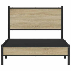 vidaXL Metal Bed Frame without Mattress Sonoma Oak 107x203 cm 5