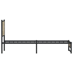 vidaXL Metal Bed Frame without Mattress Sonoma Oak 80x200 cm 6