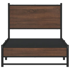 vidaXL Metal Bed Frame without Mattress Brown Oak 80x200 cm 5