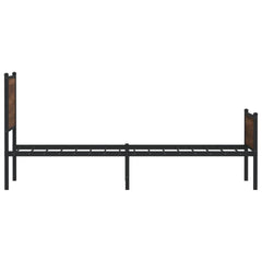vidaXL Metal Bed Frame without Mattress Brown Oak 80x200 cm 6