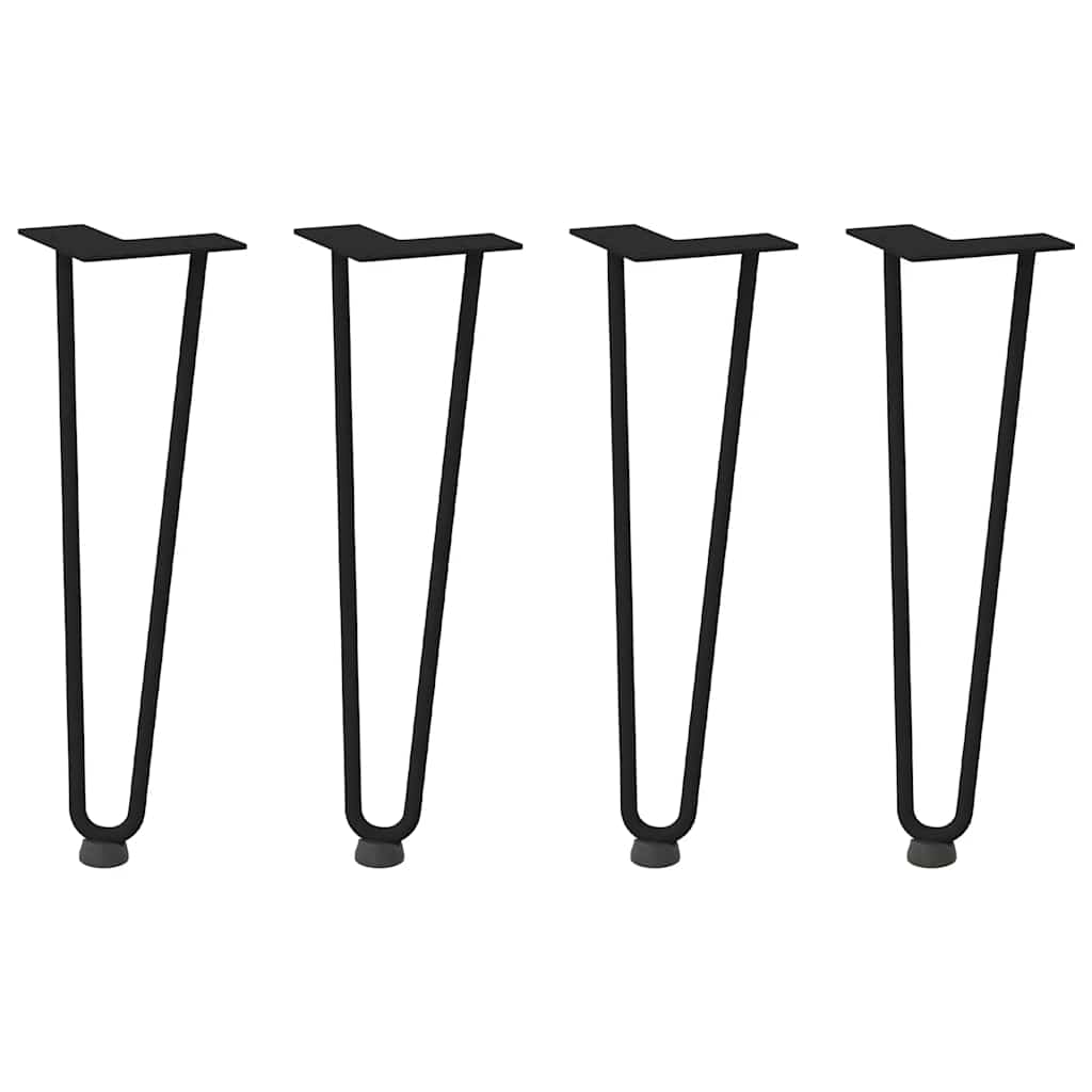 vidaXL Hairpin Legs for Coffee Table 4 pcs Black 42 cm Solid Steel 2