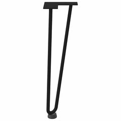 vidaXL Hairpin Legs for Coffee Table 4 pcs Black 42 cm Solid Steel 6