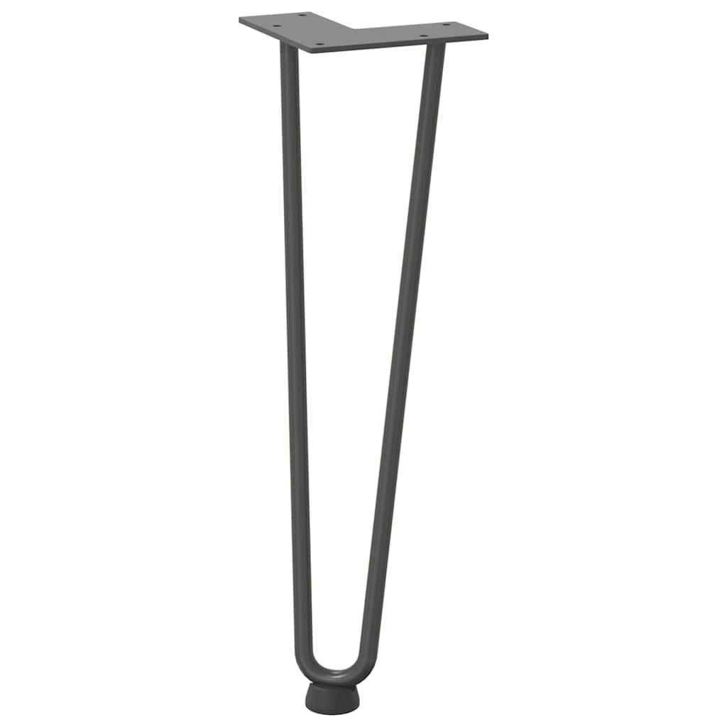 vidaXL Hairpin Legs for Coffee Table 4 pcs Anthracite 42 cm Solid Steel 4
