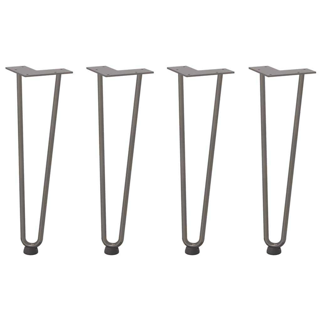 vidaXL Hairpin Legs for Coffee Table 4 pcs Natural Steel 42 cm Solid Steel 2