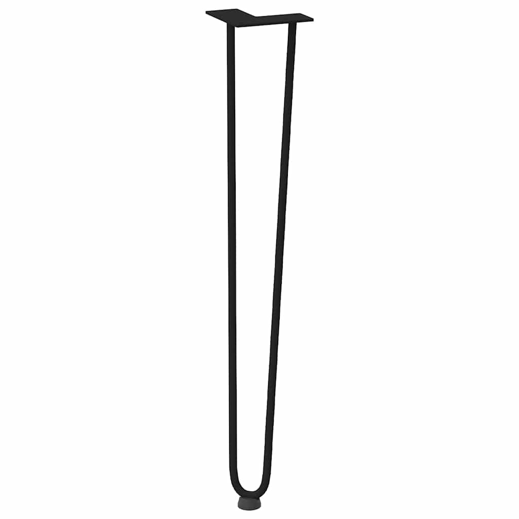 vidaXL hairpin legs for console tables for Console Table 4 pcs Black 72 cm Solid Steel 4