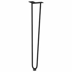 vidaXL hairpin legs for console tables for Console Table 4 pcs Black 72 cm Solid Steel 4