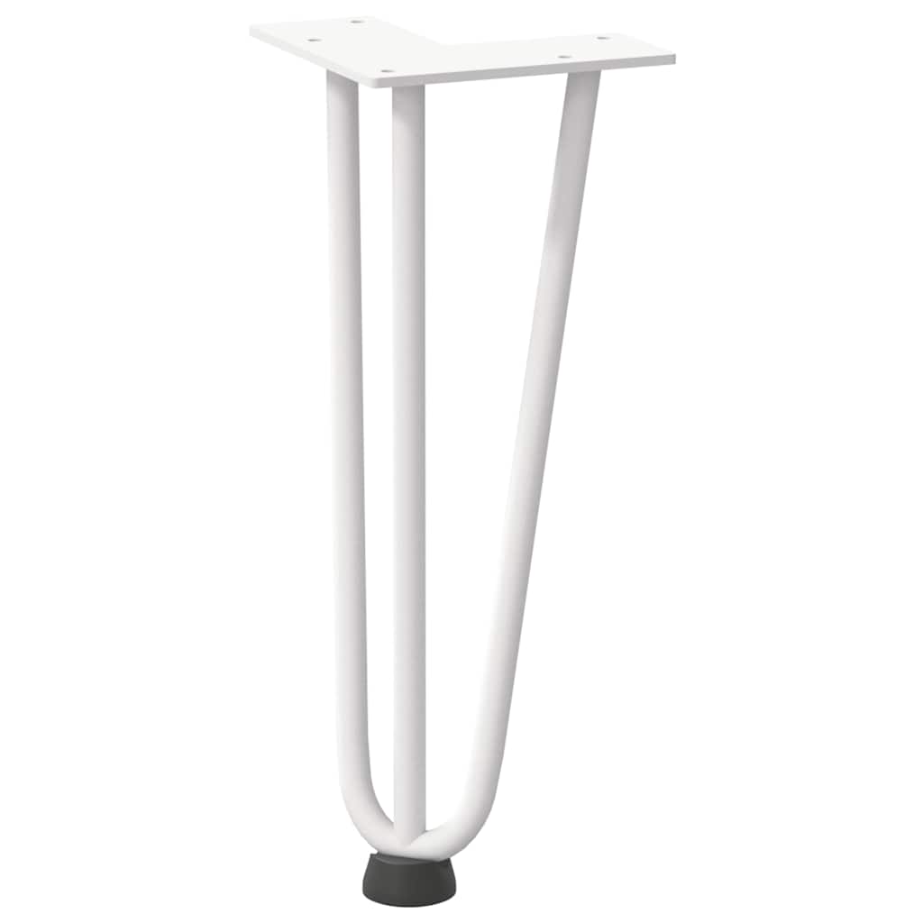 vidaXL Hairpin Legs for Coffee Table 4 pcs White 30 cm Solid Steel 4
