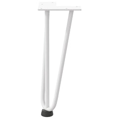 vidaXL Hairpin Legs for Coffee Table 4 pcs White 30 cm Solid Steel 5