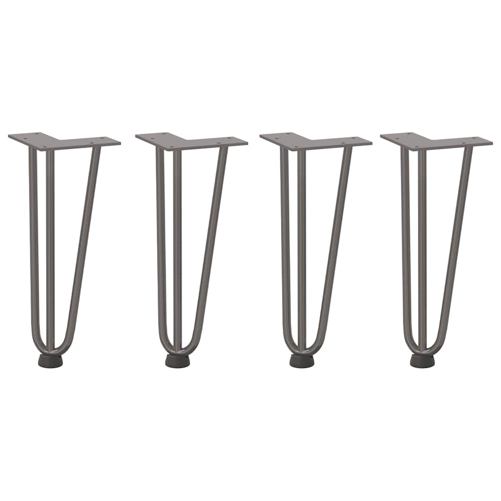 vidaXL Hairpin Legs for Coffee Table 4 pcs Natural Steel 30 cm Solid Steel 2