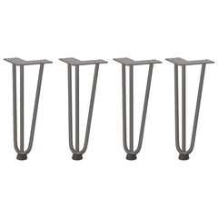 vidaXL Hairpin Legs for Coffee Table 4 pcs Natural Steel 30 cm Solid Steel 2