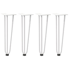 vidaXL Hairpin Legs for Coffee Table 4 pcs White 42 cm Solid Steel 2