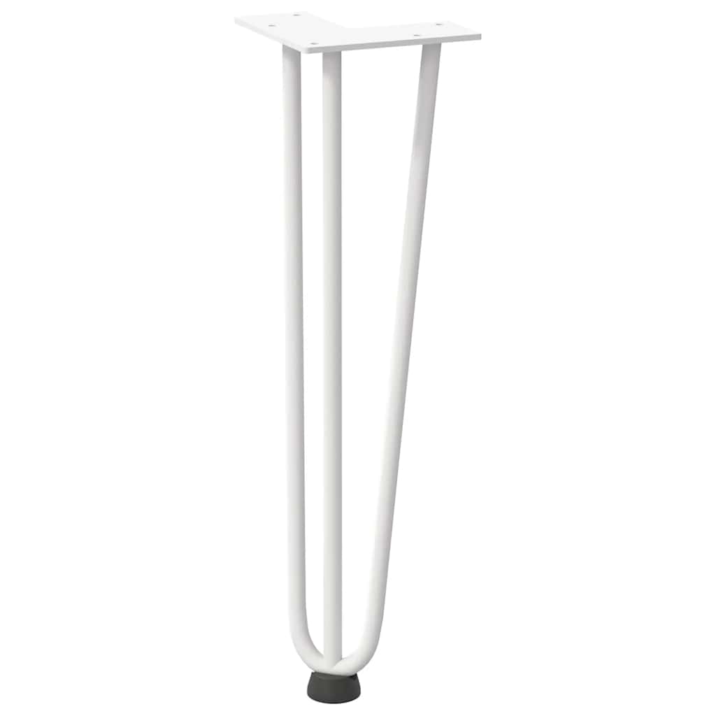 vidaXL Hairpin Legs for Coffee Table 4 pcs White 42 cm Solid Steel 4