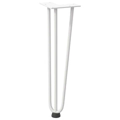 vidaXL Hairpin Legs for Coffee Table 4 pcs White 42 cm Solid Steel 4