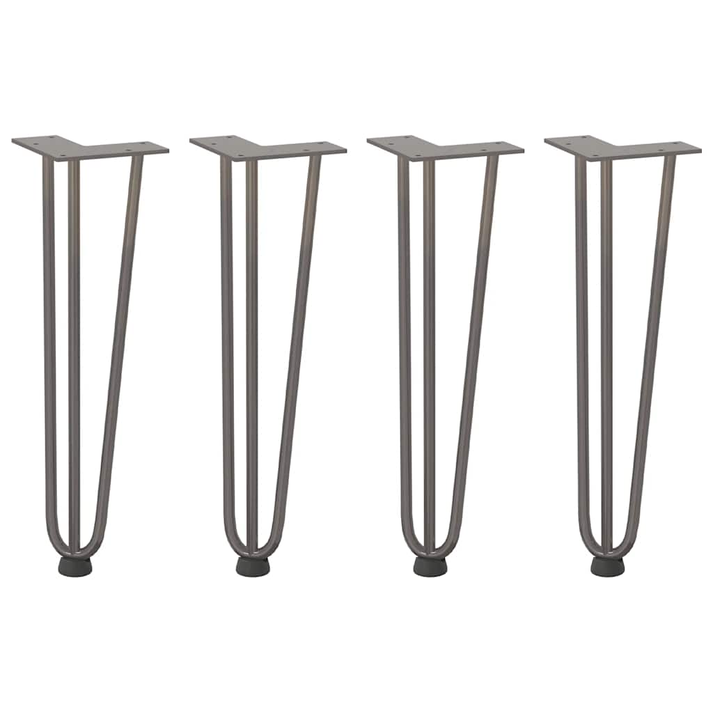vidaXL Hairpin Legs for Coffee Table 4 pcs Natural Steel 42 cm Solid Steel 2