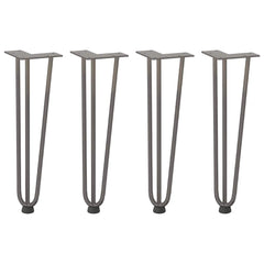 vidaXL Hairpin Legs for Coffee Table 4 pcs Natural Steel 42 cm Solid Steel 2