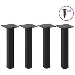 vidaXL Coffee Table Legs 4 pcs Black 42-44 cm Steel 1