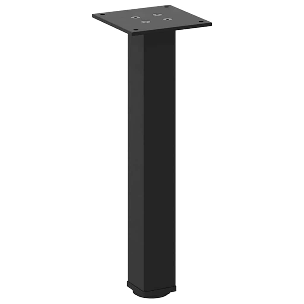 vidaXL Coffee Table Legs 4 pcs Black 42-44 cm Steel 4