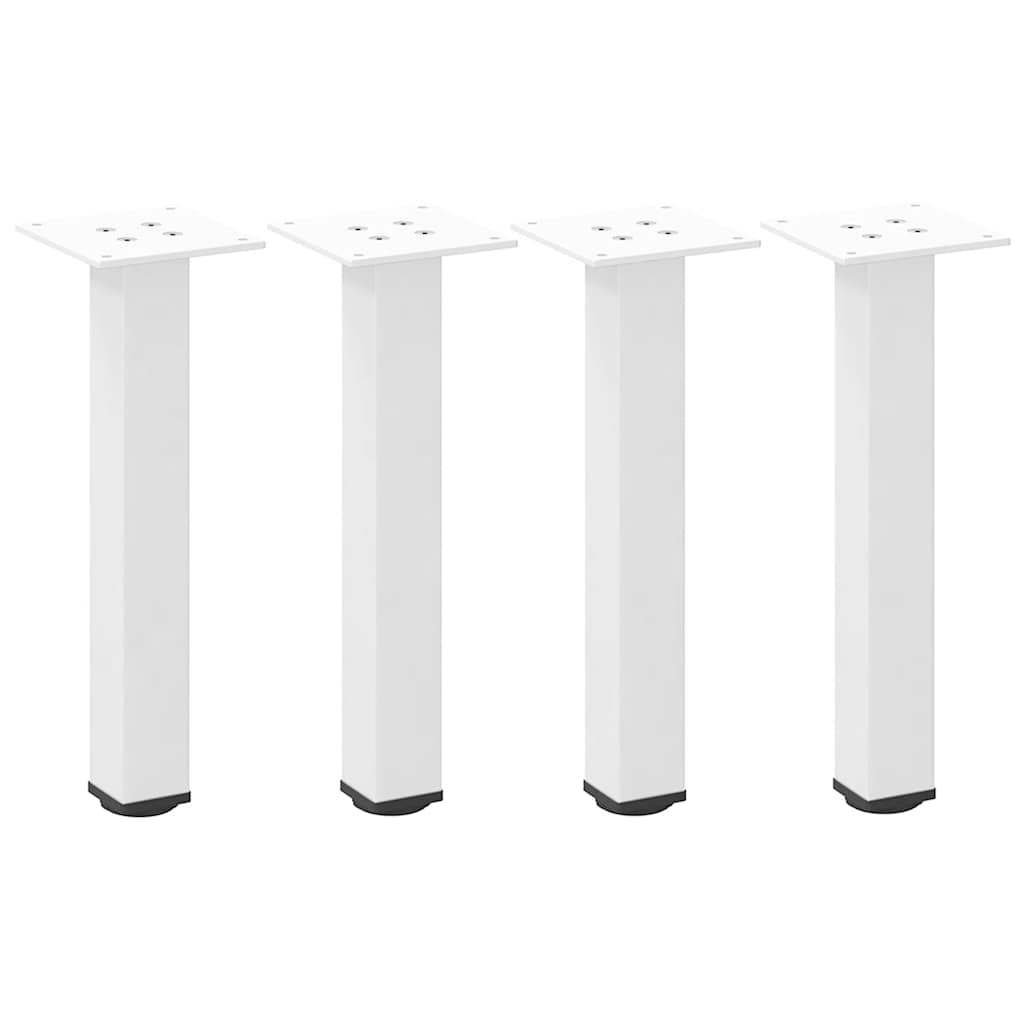 vidaXL Coffee Table Legs 4 pcs White 42-44 cm Steel 2