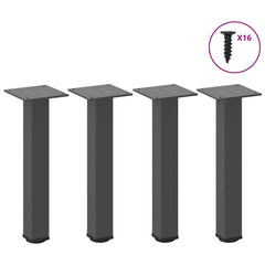 vidaXL Coffee Table Legs 4 pcs Anthracite 42-44 cm Steel 1