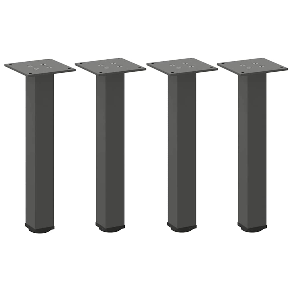 vidaXL Coffee Table Legs 4 pcs Anthracite 42-44 cm Steel 2