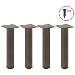 vidaXL Coffee Table Legs 4 pcs Natural Steel 42-44 cm Steel 1