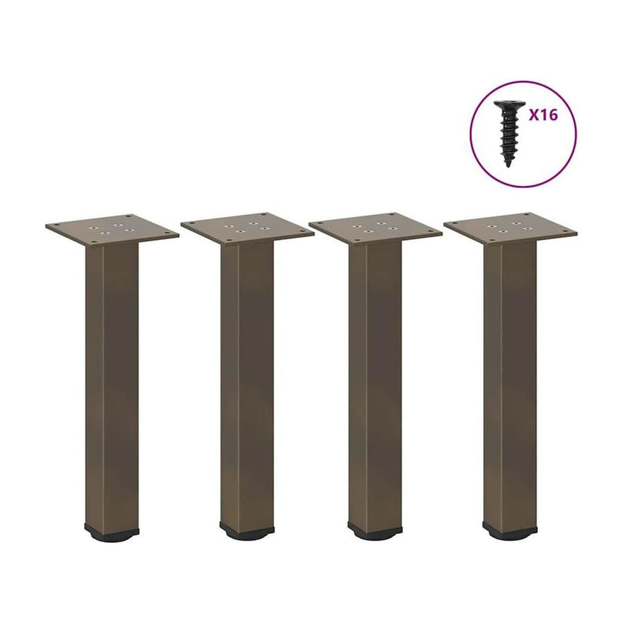 Coffee Table Legs 4 pcs Natural Steel 42-44 cm