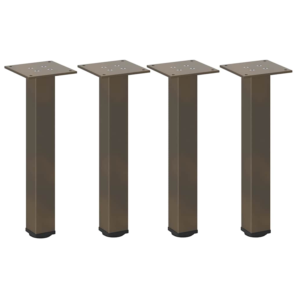 vidaXL Coffee Table Legs 4 pcs Natural Steel 42-44 cm Steel 2