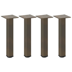 vidaXL Coffee Table Legs 4 pcs Natural Steel 42-44 cm Steel 2