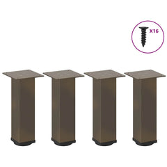 vidaXL Coffee Table Legs 4 pcs Natural Steel 30-32 cm Steel 1