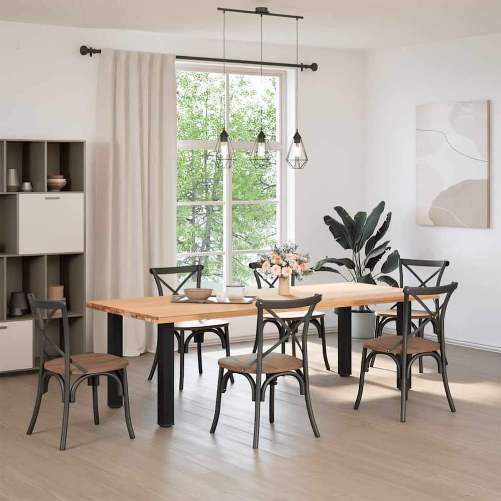 Coffee Table Legs 4 pcs 30-32 Steel Black 72-74 cm (80 mm)