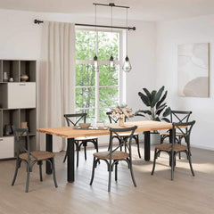 Coffee Table Legs 4 pcs 30-32 Steel Black 72-74 cm (80 mm)