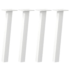 vidaXL Coffee Table Legs 4 pcs White 42 cm Steel 2