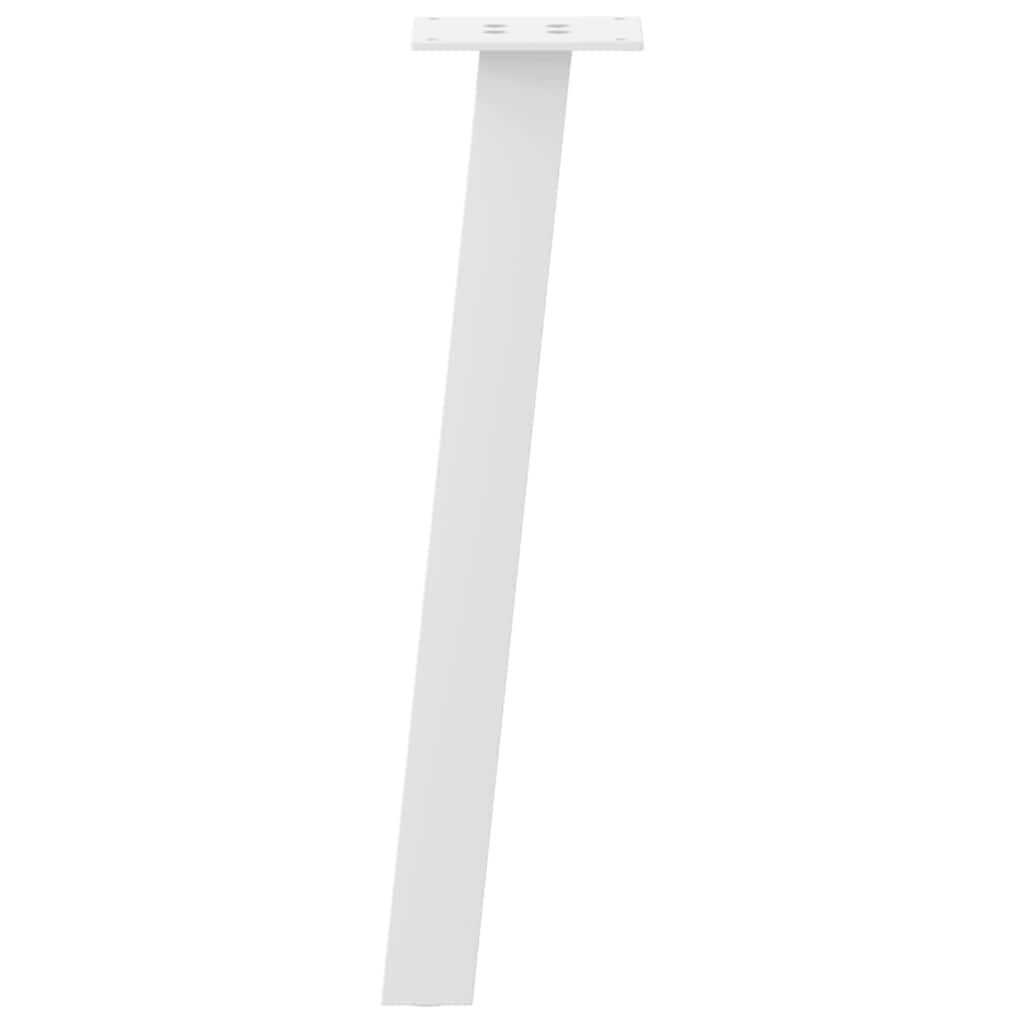 vidaXL Coffee Table Legs 4 pcs White 42 cm Steel 5