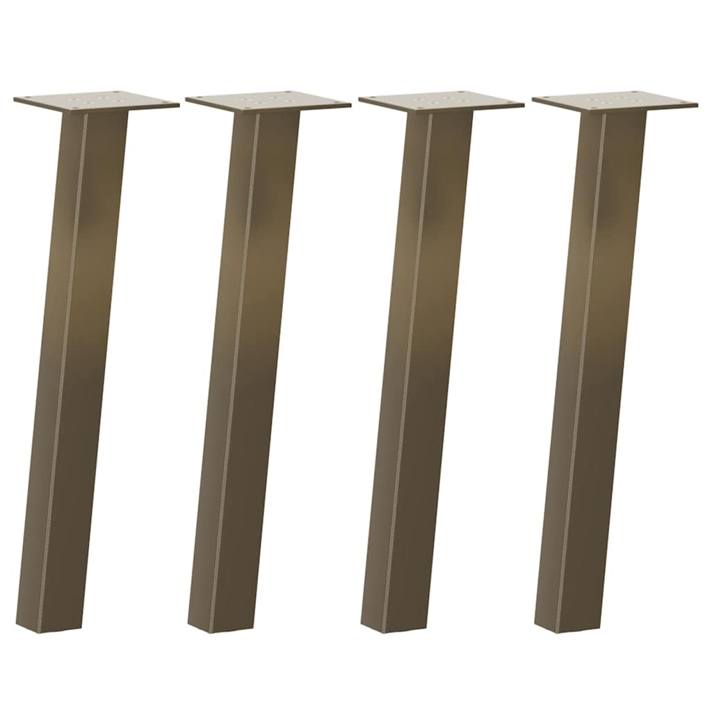 vidaXL Coffee Table Legs 4 pcs Natural Steel 42 cm Steel 2