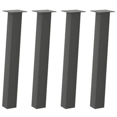 vidaXL Console Table Legs 4 pcs Anthracite 72 cm Steel 2