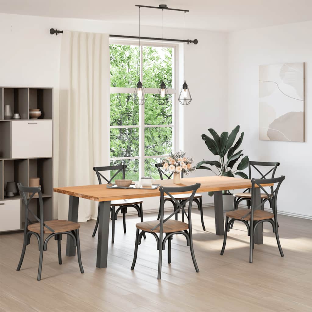 vidaXL Console Table Legs 4 pcs Anthracite 72 cm Steel 3