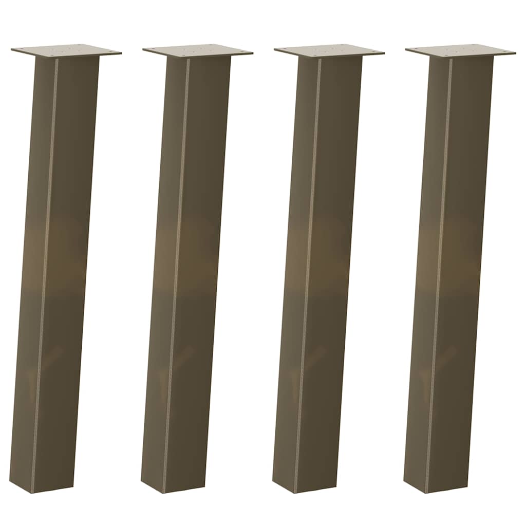 vidaXL Console Table Legs 4 pcs Natural Steel 72 cm Steel 2