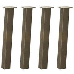 vidaXL Console Table Legs 4 pcs Natural Steel 72 cm Steel 2