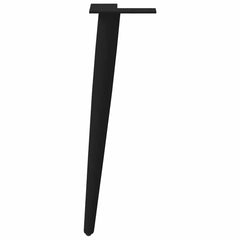 vidaXL Coffee Table Legs Conical Shape 4 pcs Black 30-31 cm Steel 5
