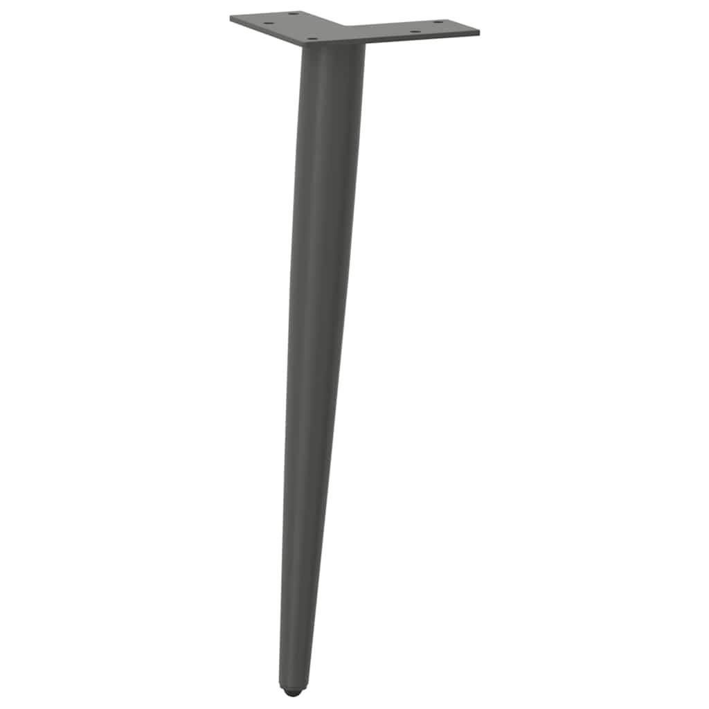 vidaXL Coffee Table Legs Conical Shape 4 pcs Anthracite 42-43 cm Steel 4