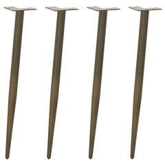 vidaXL Console Table Legs Conical Shape 4 pcs Natural Steel 72-73 cm Steel 1